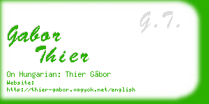 gabor thier business card